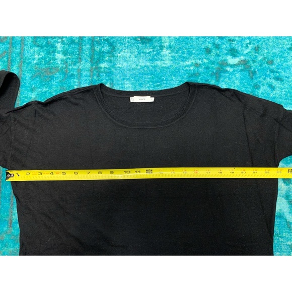 Vince Scoop Neck Lightweight Sweater Black Small - Picture 7 of 8